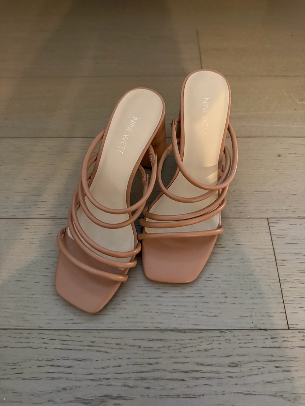 Nine West Peachy Strappy Square-Toe Mule